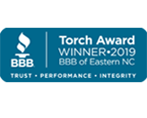 Torch Award Winner 2019 BBB Of Eastern NC | Trust | Performance | Integrity
